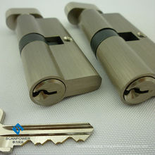 Brass mortise door cylinder lock, double open cylinder lock